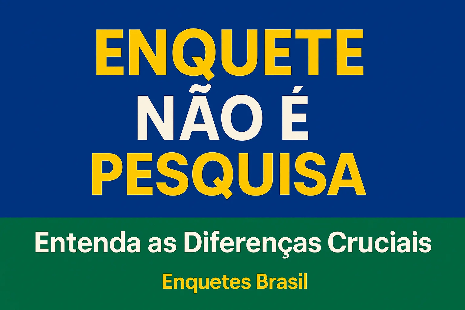 Enquete Não É Pesquisa: Entenda as Diferenças Cruciais